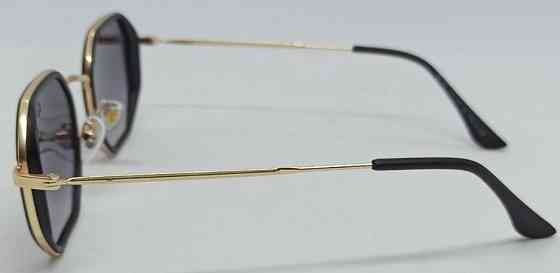 Брендові окуляри унісекс-сіро фіолетовий градієнт у золотому металі. Київ