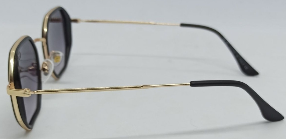 Брендовые очки унисекс серо фиолетовый градиент в золотом металле. Киев - изображение 4