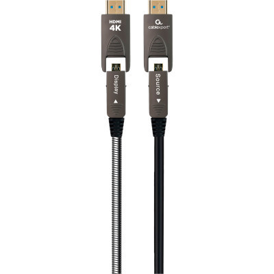 Кабель мультимедийный HDMI M to HDMI M 10.0m V2.0 4K60Hz A/D to A/D AOC Cablexpert (CCAP-HDMIDD-AOC-10M) Винница - изображение 1