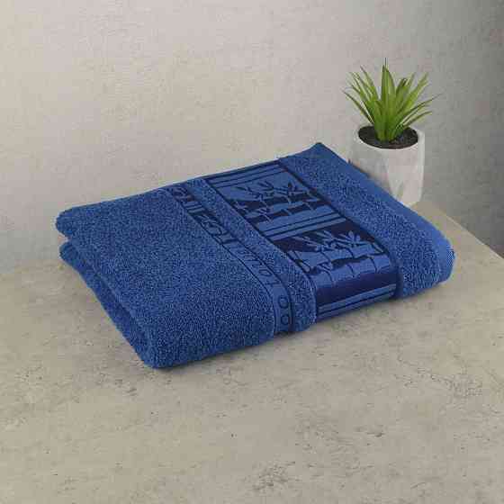 Махровий рушник для обличчя GM Textile 50х90см BambooN 450г/м2 (Синій) Суми