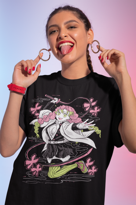 Футболка для хлопчика з аніме принтом Вбивця демонів оверсайз (зріст від 165 до 180) Чорний AnimeJ0766m Дніпро - фото 2