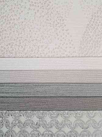 Шпалери метрові вінілові на флізелін Marburg Villa Romana абстракція геометрія білі сріблясті Київ