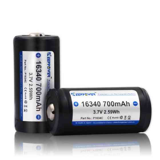 Аккумулятор с защитой Keeppower DLG 16340 700mAh 3,7V (Li-ion) Киев