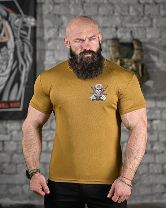 Тактическая потоотводящая футболка водитель кайот  ДЛ6479 Одесса - изображение 2