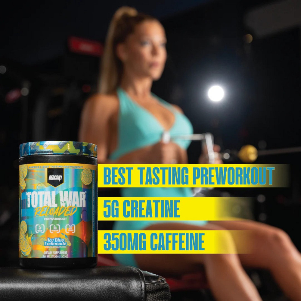 Предтренировочный комплекс Redcon1 TOTAL WAR Reloaded 555 г, Icy Blue Lemonade Луцк - изображение 3