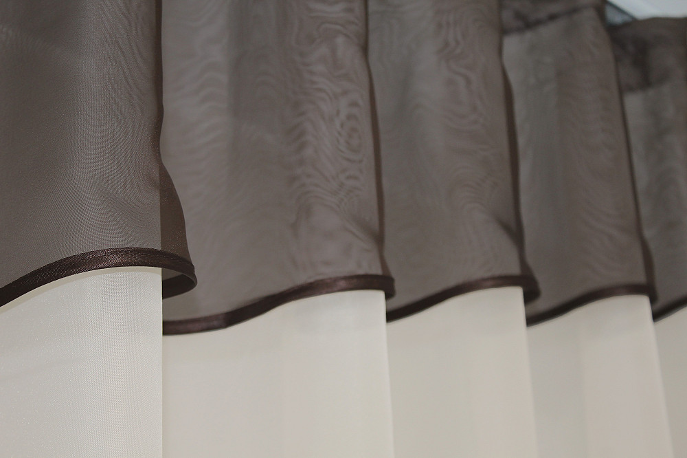 Кухонная занавеска VR-Textil № 047к бежевый с венге 270х170 см (52-0610) Киев - изображение 4