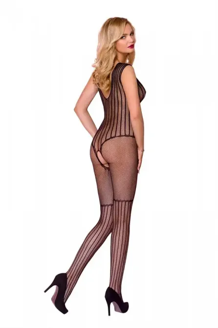 Сітчастий чорний бодістокінг з малюнком боді та гетр Casmir CA006 Львів - фото 2