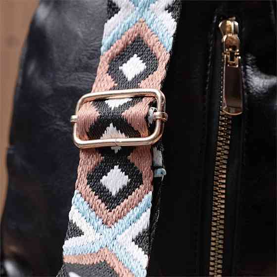 Сумка невеликого розміру з однією лямкою через плече з гладкої екошкіри Vintage 22770 Чорний Київ