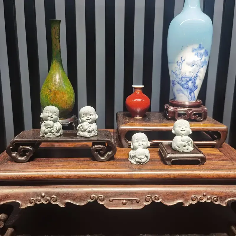 Набор фигурок маленьких монахов с животными – декоративные статуэтки для дома, сада или мини-композиций Киев - изображение 7