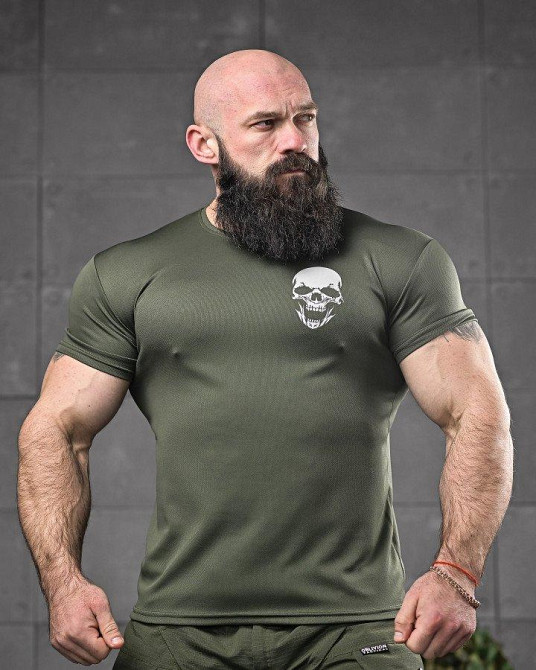 Тактична потовідвідна футболка odin далі бога немає олива ДЛ6546 Одеса - фото 2