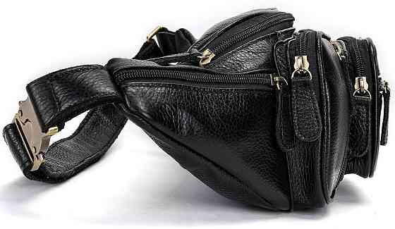 Поясная cумка мужская Vintage 14817 Черная Киев