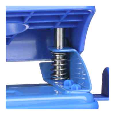 Діркопробивач Buromax пластиковий, до 10 аркушів, 120 х 58 х 59 мм, синій (BM.4015-02) Вінниця