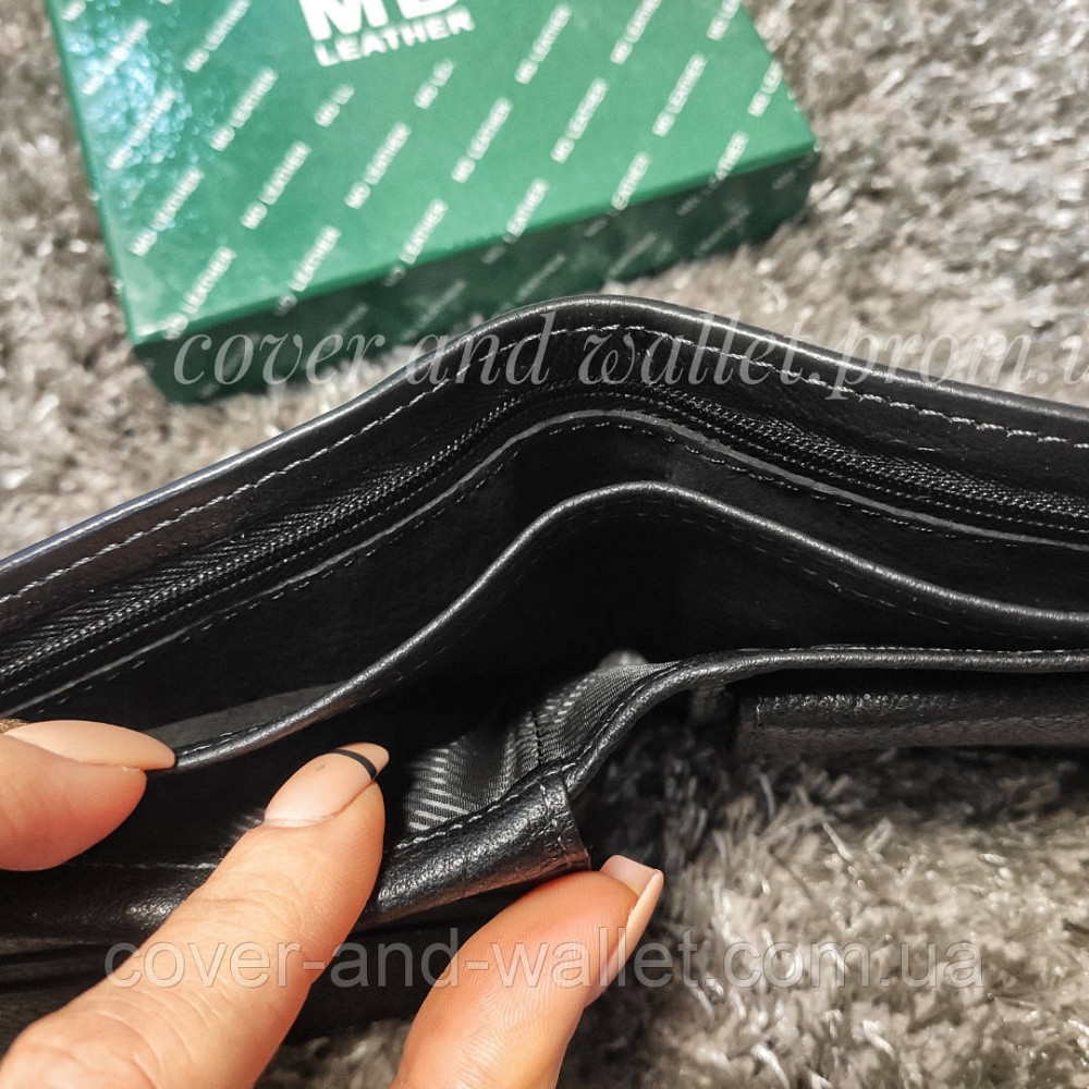 Мужское кожаное портмоне с монетницей на застежке MD 22-208A Киев - изображение 6