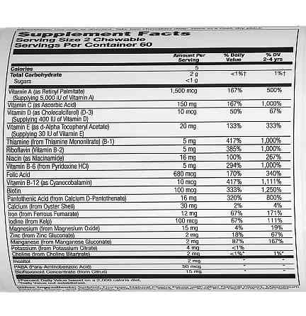 Мультивітаміни для дітей (Children's Chewable Vitamins &amp; Minerals) 120 жувальних таблеток зі смаком вишні Київ