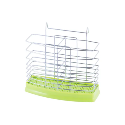 Сушарка для посуду двоярусна 55*24,5*37см з піддоном хромована сталь зелений 0762A KAMILLE Житомир - фото 5