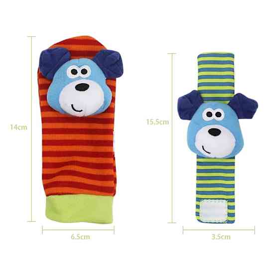 Носки для новорожденных набор из носков погремушек и браслеты - длина носков 14см, браслета 15см Киев