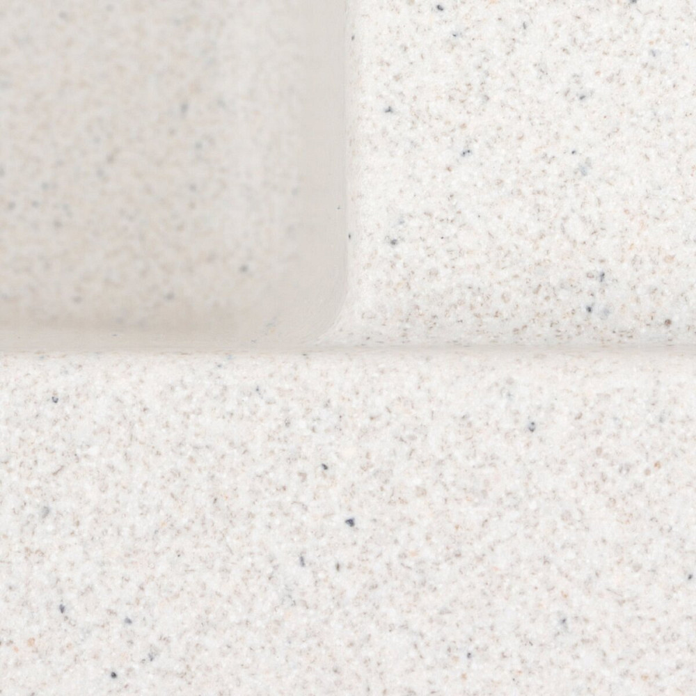 VALESO Гранітна мийка для кухні VALESO LOTOS 6550 матова Біла в крапку Коломия - фото 5