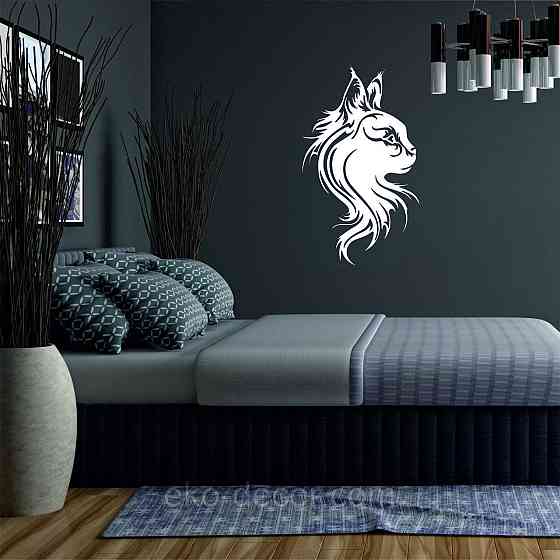 Декоративное настенное Панно «Кот» Декор на стену 110*66 см, Белый Киев