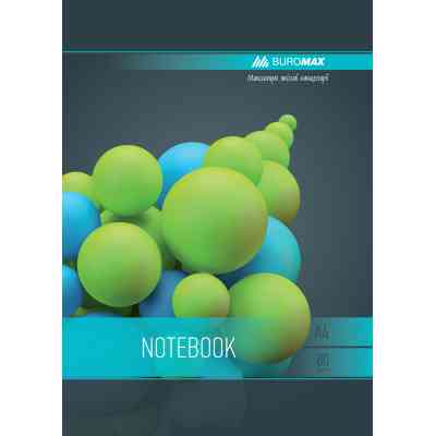 Тетрадь Buromax Sphere A4 80 листов, клетка Бирюзовый (BM.24452101-06) Винница