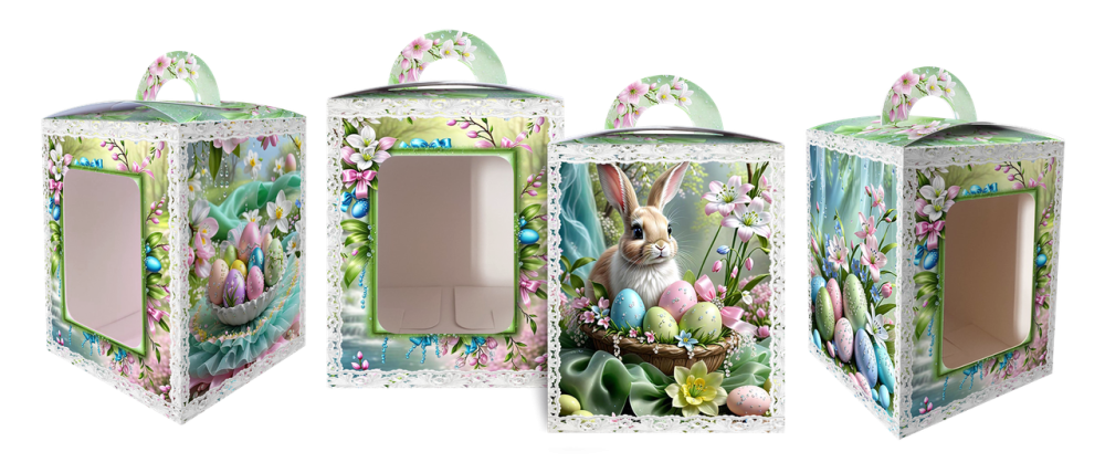 Коробка під великодня Великодня 14 см * 14 см*18,7 см (400 гм) No8 (1 шт.) Харків - фото 2