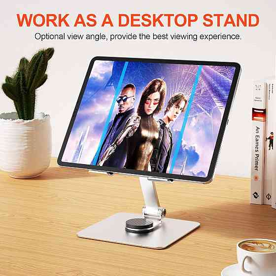 Держатель для планшета Firschoie bg-087 Серебристый алюминиевый складной регулируемый 4–12.9