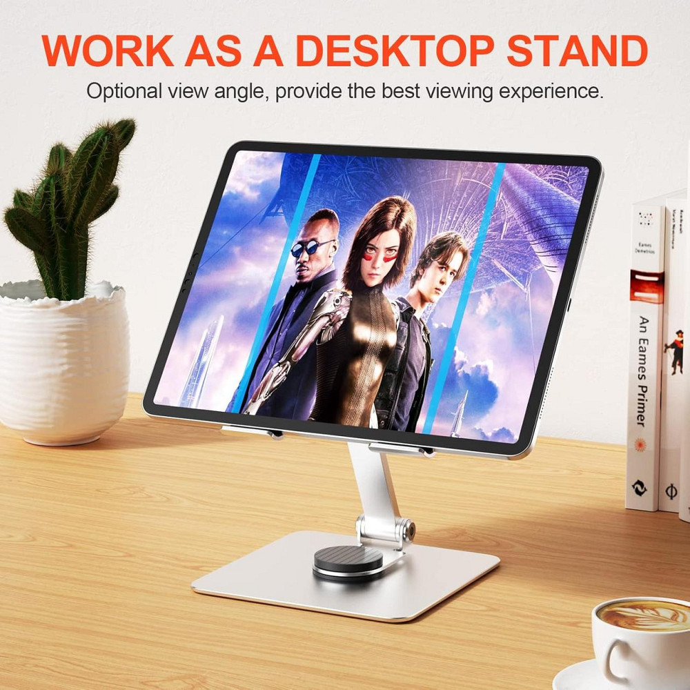 Держатель для планшета Firschoie bg-087 Серебристый алюминиевый складной регулируемый 4–12.9