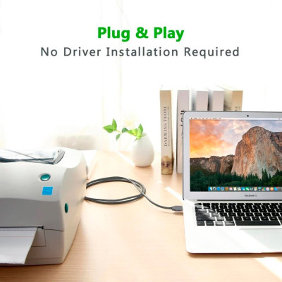 Кабель для принтера USB 2.0 to DB25 2.0m US167 black Ugreen (20224) Винница - изображение 4