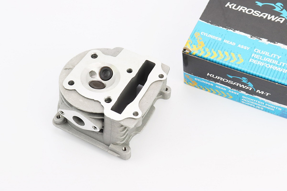 Головка циліндра + клапана в зборі 47мм-80cc (стандартні клапани) Київ - фото 1