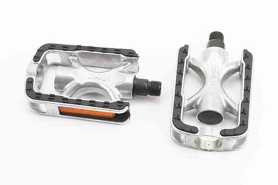 Педалі CITY 9/16" (107x70x26.5mm) алюмінієві, сріблясто-чорні C33 Київ