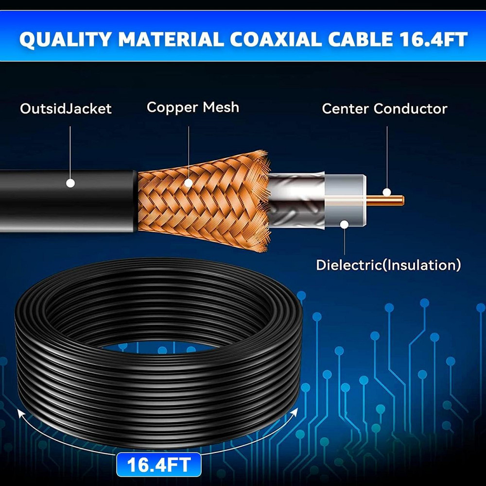 Внутренняя ТВ антенна с усилителем сигнала и магнитным основанием для 4K/1080P совместима со всеми ТВ Киев - изображение 7
