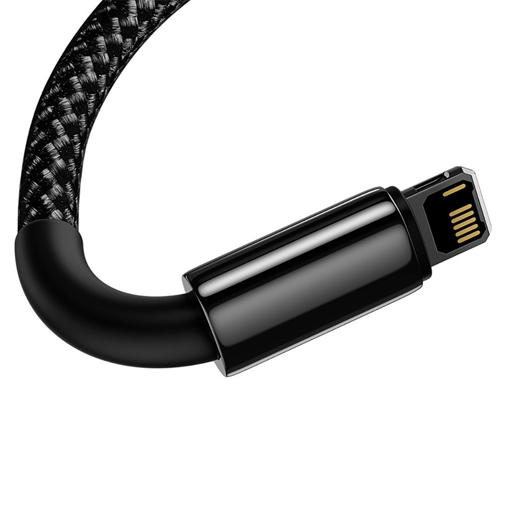 Кабель Baseus Tungsten Gold Fast Charging Data Cable USB to iP 2.4A 1m Black Одеса - фото 5