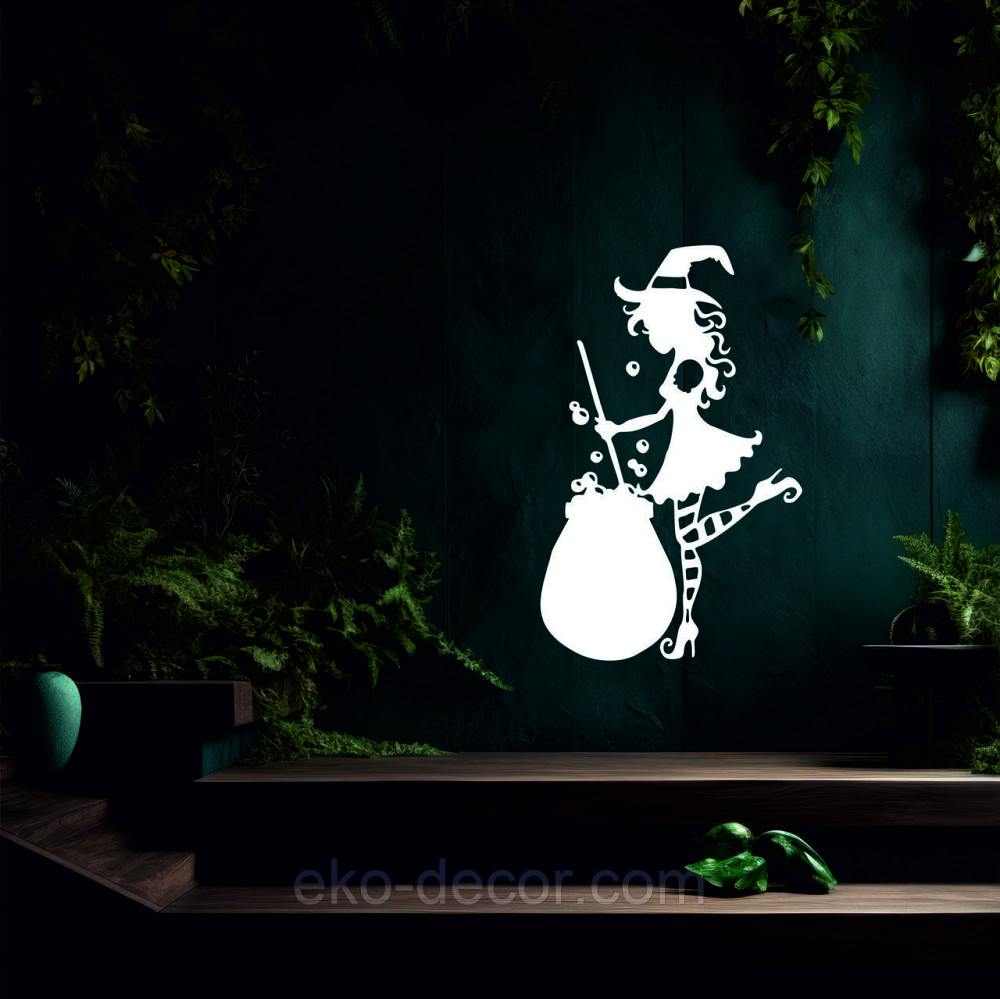 Декоративное настенное 3D Панно «Ведьма», Декор на стену с объемом 110*69 см, Белый Киев - изображение 3