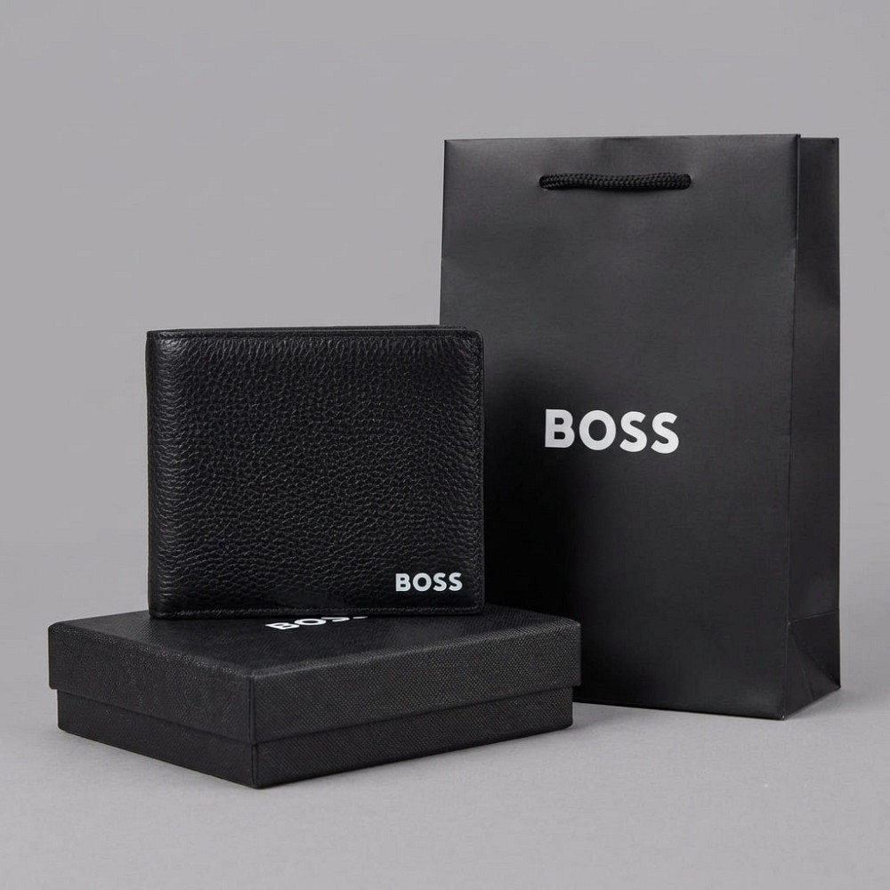 Мужской брендовый кожаный кошелек Boss (7703-1) Киев - изображение 1