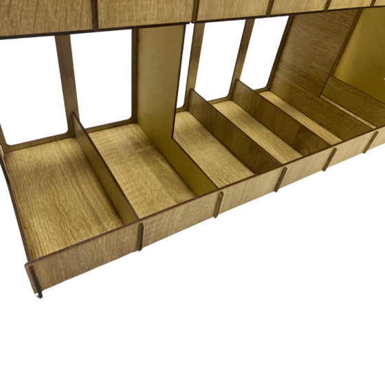 Полка для специй деревянная, органайзер под банки на 14 секций, стеллаж двухъярусный, куххоный для хранения Каменец-Подольский