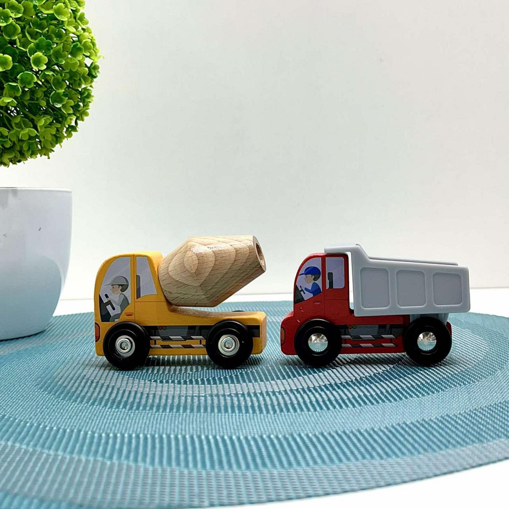 Будівельні машинки 4FUN Game Club Wood 7шт дерев'яні (76523) Чернигов - изображение 5