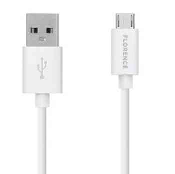 Дата кабель FLORENCE microUSB 1m 2 A White (FL-2110-WM) Полтава