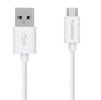 Дата кабель FLORENCE microUSB 1m 2A White (FL-2110-WM) Полтава - изображение 1