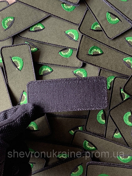 Шеврон ЗЛІ ОЧІ (Форма прямокутна. На липучці) Розмір 4x10см Київ - фото 7