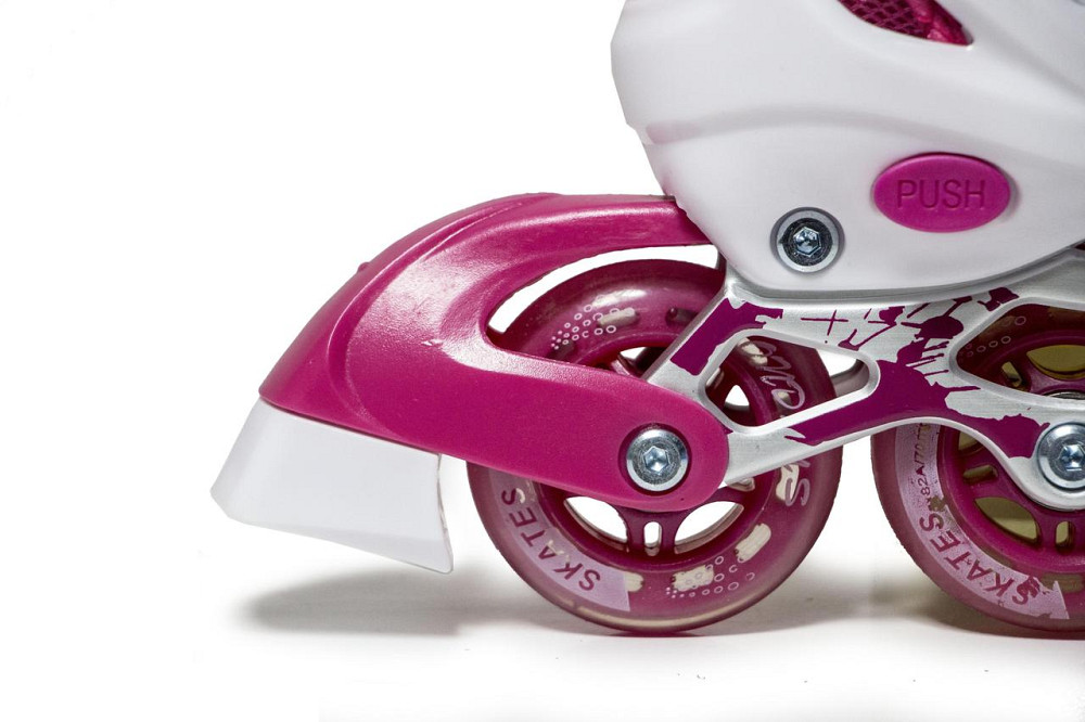 Комплект роликів (з переставними колесами) із захистом та шоломом Happy. Малина кольору. Розмір 29-33 Одеса - фото 5