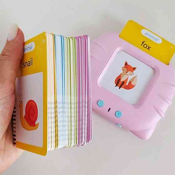 Детский интерактивный планшет для изучения английского языка, 112 карточек, Розовый / Говорящие карточки Киев