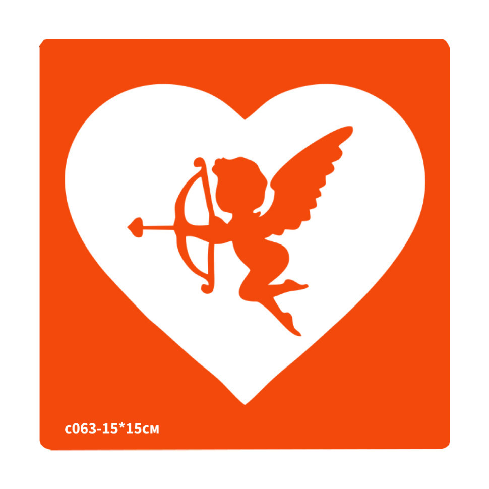 Трафарет для био-тату Сердечко c063_pr-15*15см, размер 15х15см Винница - изображение 1