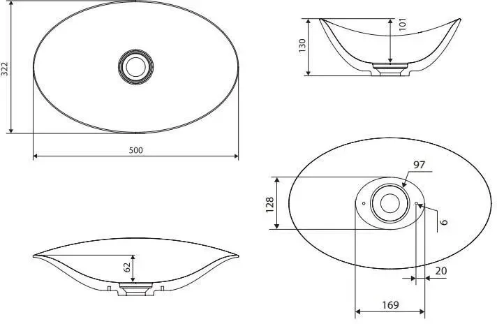 Раковина  Marmorin Kiara P663050020010 Київ - фото 1