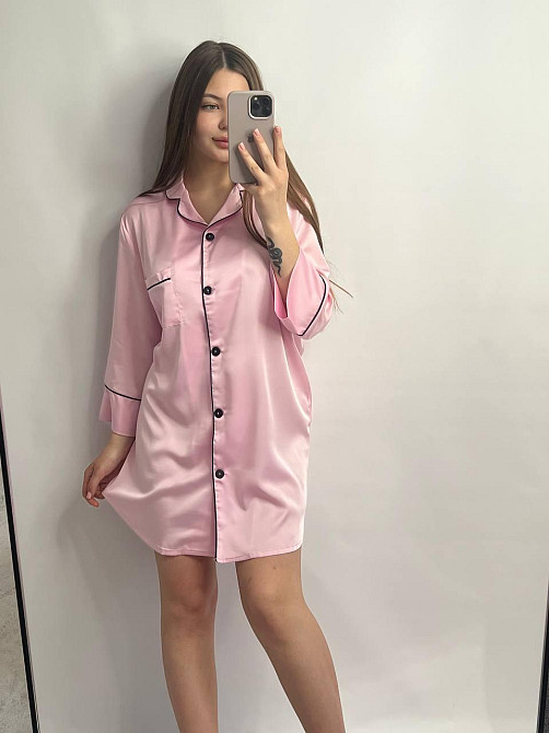 Женская ночная рубашка удлиненная шелковая XL Зефирный Харьков - изображение 2