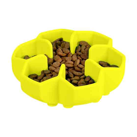Миска для медленного питания WAUDOG Silicone, 750 мл, желтый Киев