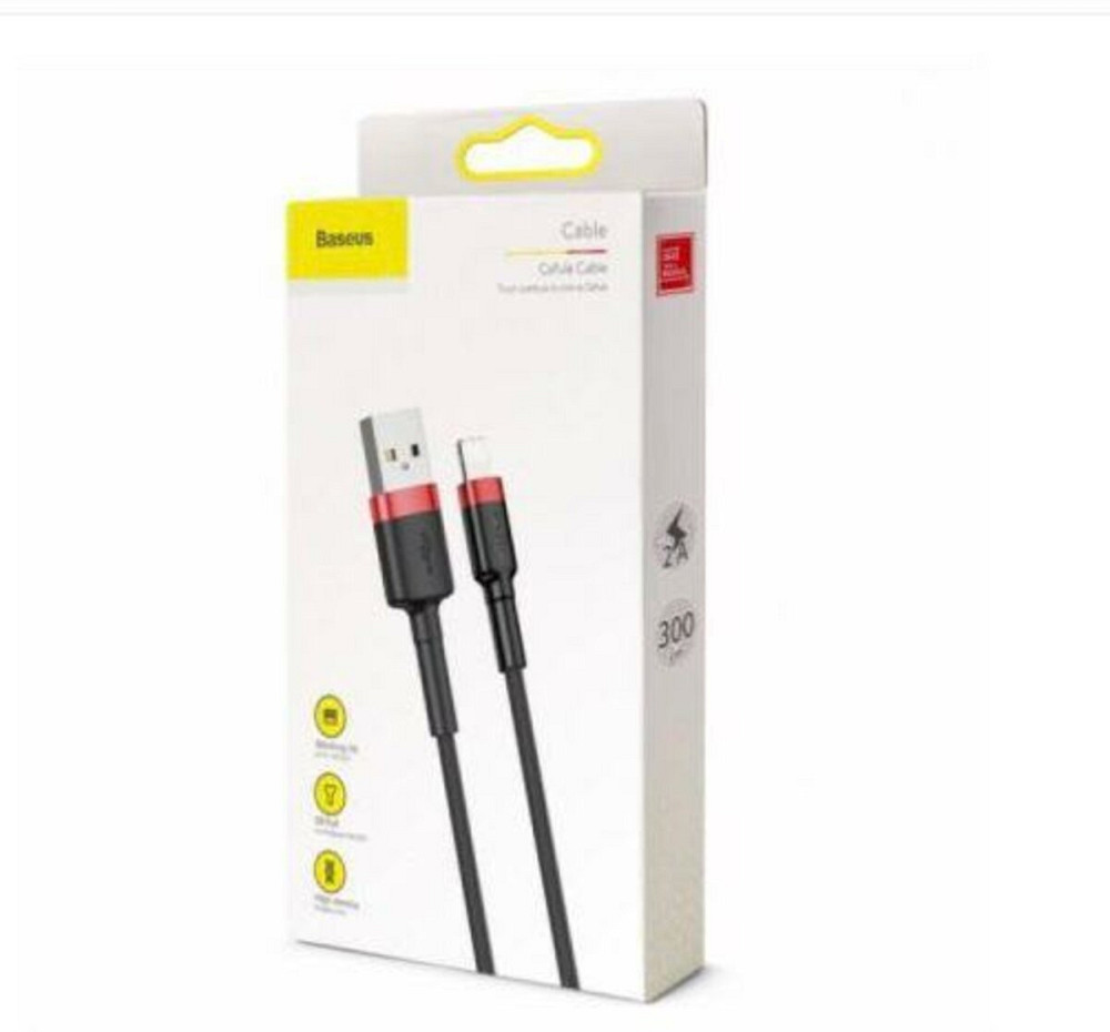 Комплект Baseus cafule Cable USB For iP 2.4A 1m Red+Black 6шт Киев - изображение 2