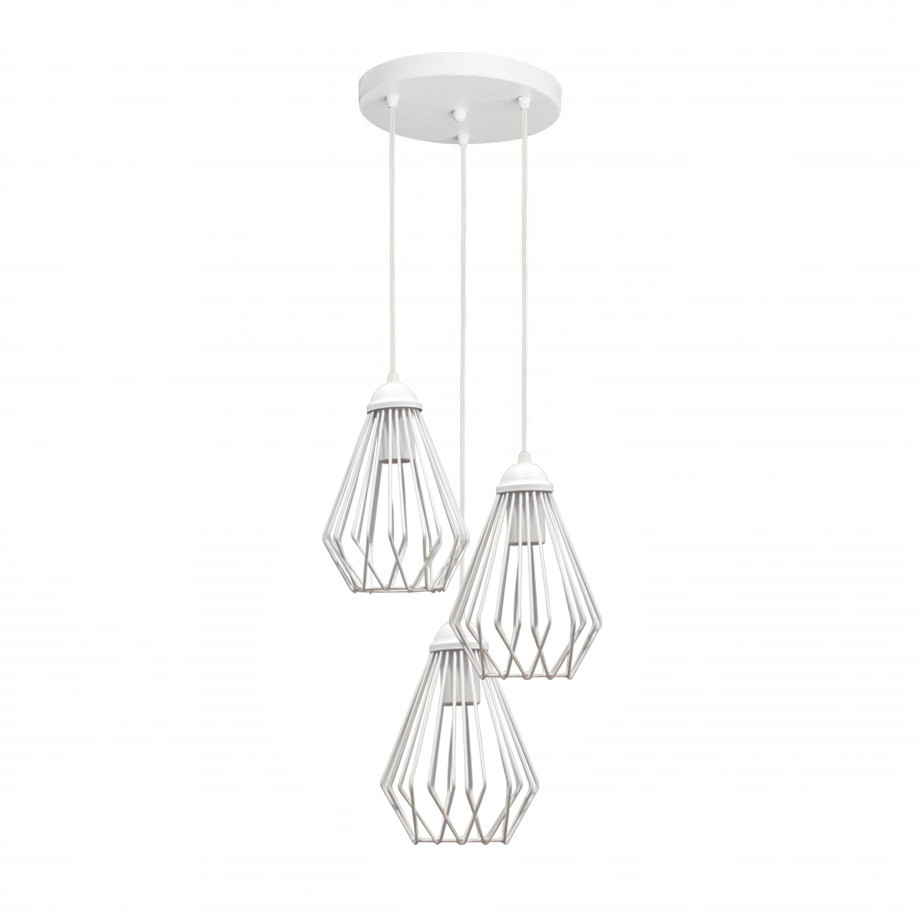 Лофт світильник підвісний Е27-3 Silvia білий NL 05371-3RW Київ - фото 1