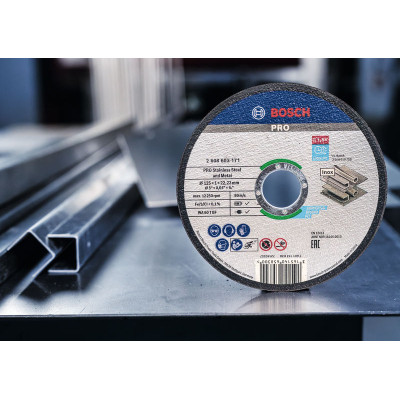 Круг відрізний Bosch Professional Stand по металу, 125х1.0х22.2мм, 10шт (2.608.603.255) Вінниця - фото 4
