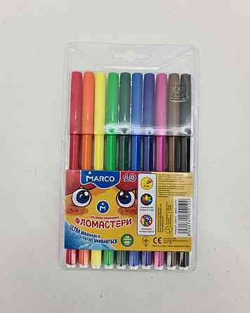 Фломастери різнобарвні тм Марко (10 кольорів) (1 пачка) Харків