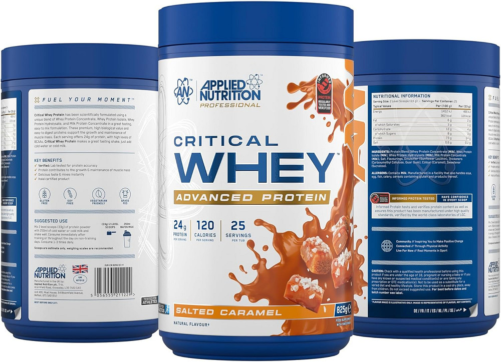 Протеїн Applied Nutrition Critical Whey Protein 825 г, Salted Caramel Луцьк - фото 2
