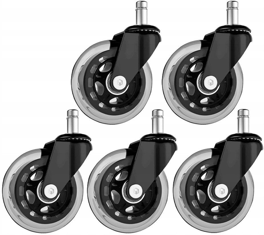 Роликовые колеса бесшумные для кресел и стульев комплект 5 шт Malatec (22077) Нововолынск - изображение 2